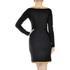 Sukienka ze skórzanym wykończeniem DOTS 42763 black