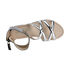 Sandały o metalicznym połysku MISS SIXTY Polly Q02241 silver-black