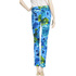 Spodnie w kwiaty DOTS BU-0010t turquoise