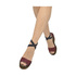 Zamszowe sandały z paskiem wokół kostki FLY London Punch Peon P500396001 purple-indigo-black-sand
