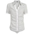 Prążkowana koszula body DOTS 22191A white-grey