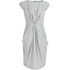 Sukienka z drapowaniem DOTS 43101 light grey