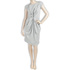 Sukienka z drapowaniem DOTS 43101 light grey