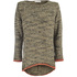 Melanżowy sweter oversize Yaya 003615 dusty olive