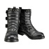 Kozaki biker boots o metalicznym połysku Bronx Tough 43870 black-silver