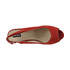 Czerwone sandały na koturnie Bronx Topaz 84074 bright red-white