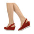 Czerwone sandały na koturnie Bronx Topaz 84074 bright red-white