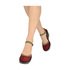 Ażurowe sandały z zamszu FLY London Yellow Ying Perf. P500280014 red-pistachio-black