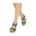 Skórzane sandały z klamrami FLY London Peach Pala P500367004 turquoise-lemon