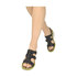 Skórzane sandały na kotunie FLY London Orange Ogla P500385012 black-lemon