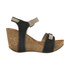 Zamszowe sandały na korkowym koturnie DOTS SIMEN Hetty 6330 black