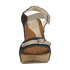 Zamszowe sandały na korkowym koturnie DOTS SIMEN Hetty 6330 black