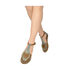 Jeansowe sandały z rzemykami Bronx Karmina 43995 mid brown-blue