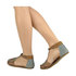 Jeansowe sandały z rzemykami Bronx Karmina 43995 mid brown-blue
