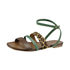 Skórzane sandały w panterkę Inuovo Lee 1166 eopard-dark brown-forest green