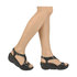 Skórzane sandały na koturnie FLY London Bulbo Bianca P500261005 black