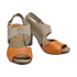 Sandały na drewnianym obcasie Karino 0775-046 beige-orange