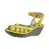 Lakierowane sandały na koturnie FLY London Yellow Yuma P500480004 yellow