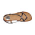 Skórzane sandały japonki Carinii B2061-861 burgund-black