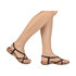 Skórzane sandały japonki Carinii B2061-861 burgund-black