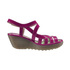 Lakierowane sandały ze skóry naturalnej FLY London Yellow Yeva P500448005 pink