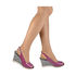 Lakierowane sandały na koturnie Kordel 1040 pink patent