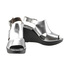 Metaliczne sandały na koturnie Karino 1222-078-P silver