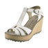 Białe sandały FLY London Glam Gold P142167016 offwhite