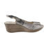 Sandały z wężowej łuski Karino 1437-022-P grey-beige