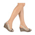 Sandały na koturnie Karino 1235-043-P beige-coppery