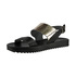 Sandały z metalicznym paskiem Fantasy Sandals Mallar S-8012 black-gold