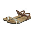 Sandały na korkowej platformie Plakton 575029 oro-cuero