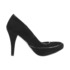 Pantofle DOTS Calipso 96217 black - lakierek/zamsz