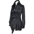 Asymetryczny płaszcz DOTS 82325A black decor