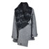 Asymetryczny płaszcz DOTS 82325A grey decor
