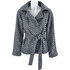 Krótki płaszcz DOTS 82426 black-grey
